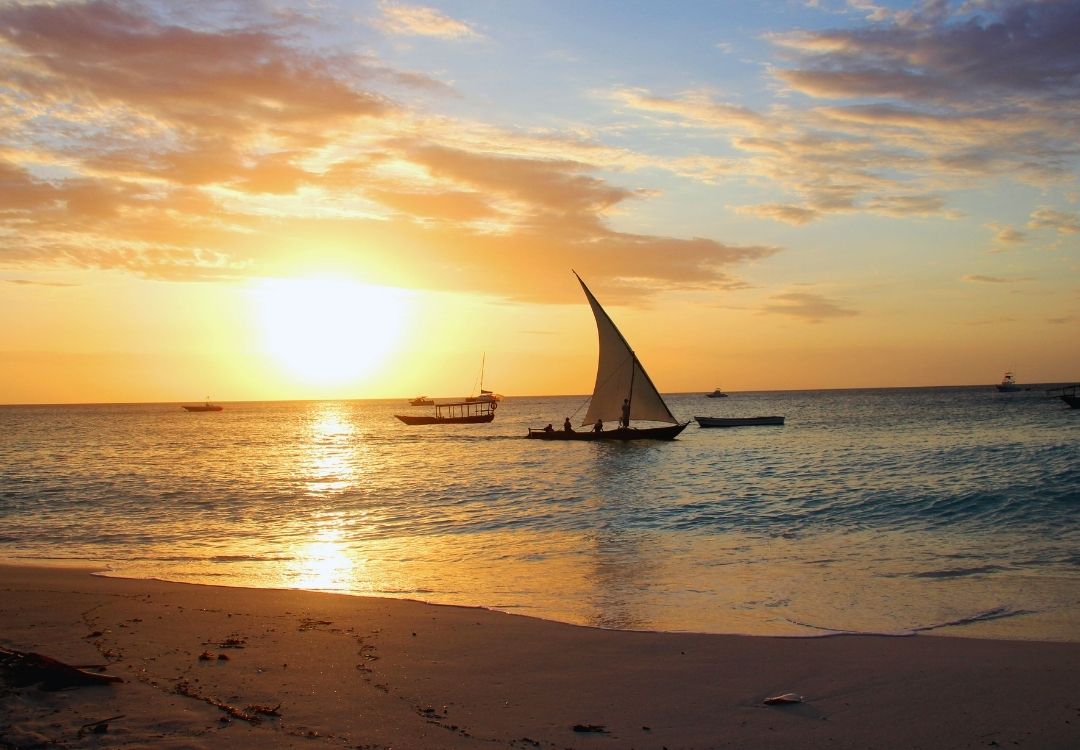 Dhow sailing at Sunset