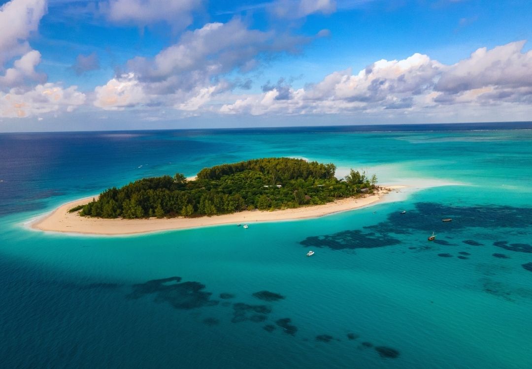 Mnemba island in Zanzibar